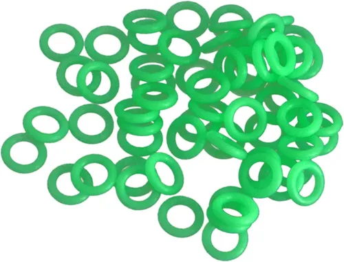 BESPORTBLE Estacas de tienda de campaña de silicona O-Rings: 50 piezas de anillos de uñas de tienda que brillan en la oscuridad, accesorio de