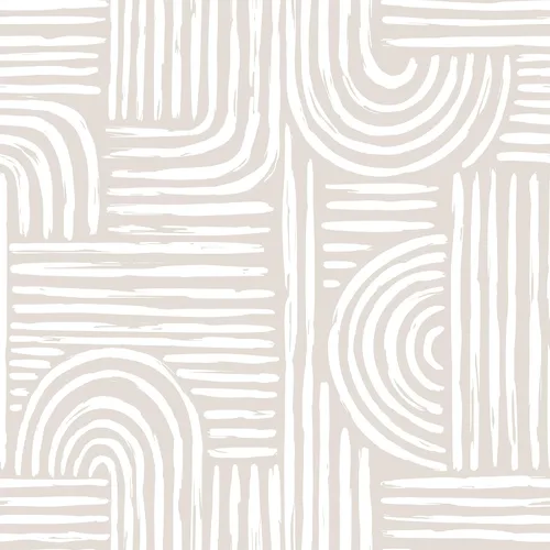 VEELIKE Papel tapiz geométrico neutro para despegar y pegar, papel tapiz abstracto bohemio para dormitorio y baño, 17.7 x 118 pulgadas, papel tapiz