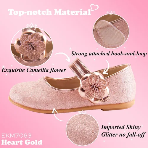 Miniatura 4 de EIGHT KM Zapatos de vestir para niñas pequeñas Zapatos Mary Jane para niñas Mary Jane Flats Zapatos de ballet Fiesta, niña de flores, zapatos