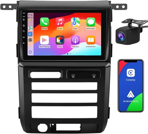 Junsun Radio estéreo de coche de 8 núcleos para Ford F150 2009-2012 (4 GB de RAM 64 GB de ROM), pantalla HD IPS de 9 pulgadas, CarPlay/Android Auto,