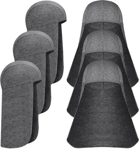 Miniatura 7 de Sintege 6 piezas de sombrero duro para protección solar con calavera, protector de cuello de secado rápido para mujeres y hombres Blanco