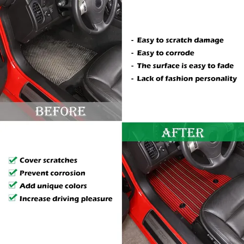 Miniatura 2 de Alfombrillas automotrices compatibles con Chevrolet Corvette C6 2005-2013, hechas a medida, almohadillas de piso de automóvil, protección