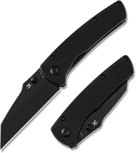 KANSEPT Main Street - Cuchillos de bolsillo plegables de 7.92 pulgadas con hoja Wharncliffe de 3.36 pulgadas lavada a la piedra de 60.6 in y mango