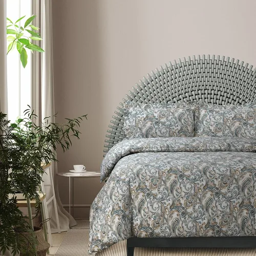 Tribeca Living Camilla Paisley - Juego de edredón de franela de 170 GSM, tamaño King, color verde