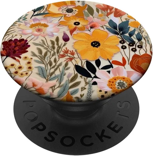 Patrón floral colorido lindo del jardín de la flor para las mujeres PopSockets intercambiable PopGrip