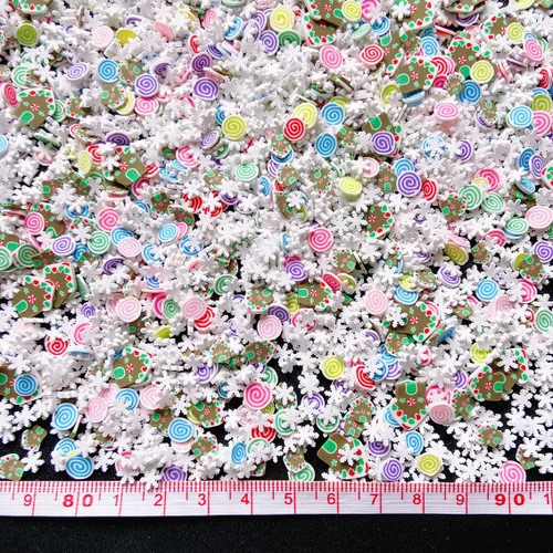 Miniatura 4 de EHOPE Chispitas falsas Chispitas falsas de Navidad Chispitas falsas de caramelo Chispitas de arcilla Chispitas de polímero Rebanadas de arcilla