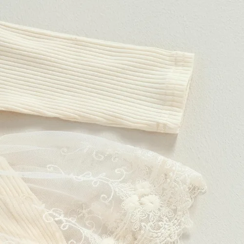 Miniatura 6 de Mameluco para bebé recién nacido, manga larga, con volantes, vestido floral 3D, ropa de otoño