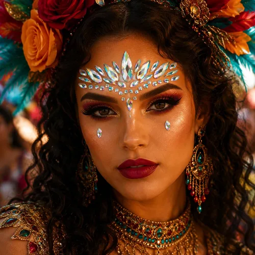 Miniatura 3 de 6 juegos de joyas de cara de sirena con diamantes de imitación para pegar en Halloween, cosplay, fiesta, carnaval, festival, cristales, tatuajes