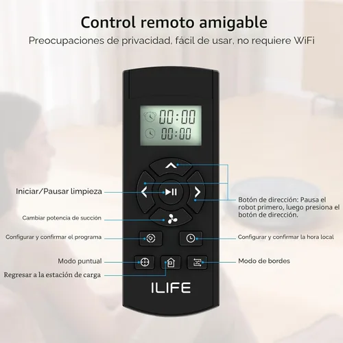 Miniatura 7 de ILIFE Robot aspirador V5s Max, potencia de succión máxima de 4000 Pa, WiFi/App/Alexa/control remoto, aspiradora robótica de carga automática