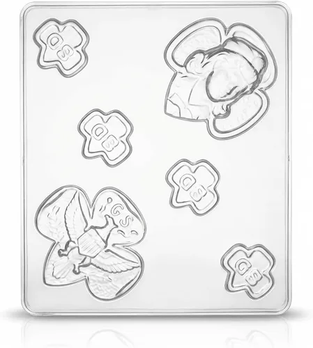 Miniatura 4 de Girl Scout Pieces Molde de caramelo de chocolate 541-6 cavidades, 3.5" y 2" piezas