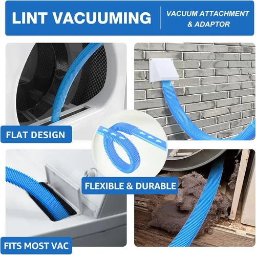 Miniatura 3 de PetOde Kit de limpiador de ventilación de secadora de 22 piezas de 50 pies, kit de limpieza de ventilación de secadora, removedor de pelusa