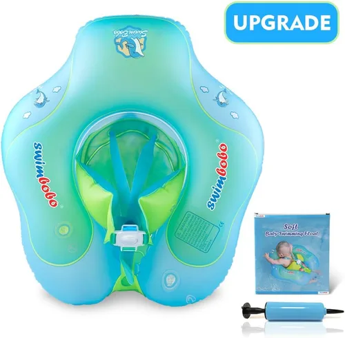 Miniatura 8 de Baby Swimming Float Kids Inflatable Swim Ring with Safety Support Bottom Swimming Pool Accessories for 3-36 Months