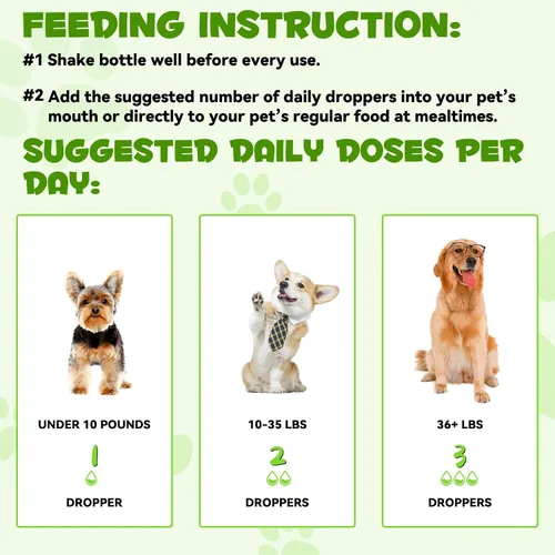 Miniatura 6 de Probiótico para perros, gotas probióticas naturales 3 en 1 para perros que ayudan a aliviar la diarrea, apoya la salud intestinal, picazón