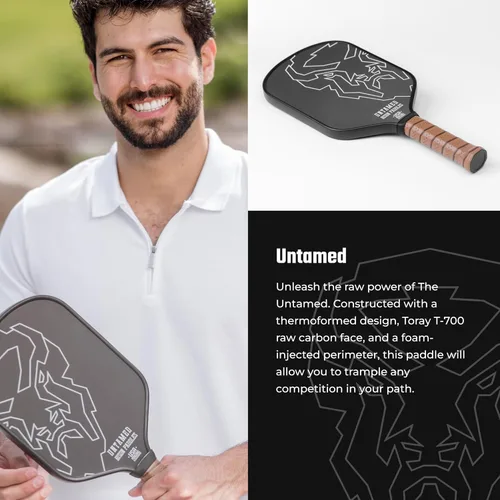 Miniatura 2 de Bison Paddles: Thermoformed Carbon Fiber Pickleball Paddle - Professional Grade Construction for Maximum Spin and Power Paddle Tuning Kit Included