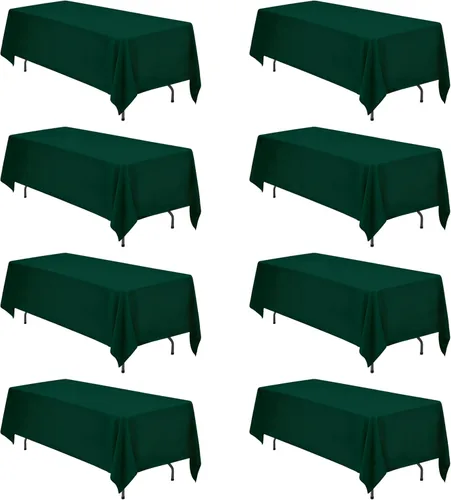 Miniatura 176 de BRILLMAX 6 Pack de Manteles Azul Marino para Mesas Rectangulares de 8 Pies 90 x 156 Pulgadas - 8 pies Mantel Rectangular a Granel de Lino