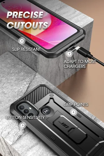 Miniatura 6 de SUPCASE Unicorn Beetle Pro Series - Funda para Moto G Power 2022, funda resistente de cuerpo completo con clip para cinturón y soporte con protector
