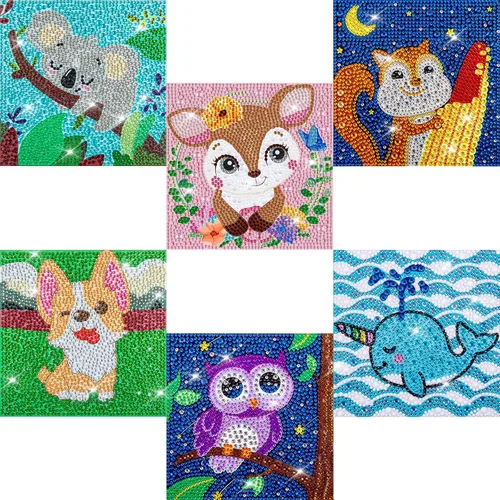 Miniatura 18 de Labeol Kits de arte de diamantes para niños, manualidades para niñas de 6 a 8 a 10 a 12 años, fáciles de hacer tú mismo, creativas calcomanías