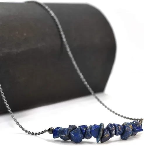 Miniatura 37 de Gempires - Collar de barra de chips naturales, cristales curativos de energía, regalo de cumpleaños, regalo para ella, joyería de piedras preciosas