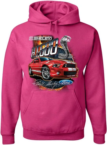 Miniatura 3 de Tee Hunt Ford Mustang 2014 Shelby GT500 Cobra Sudadera con capucha American Muscle Car Sudadera