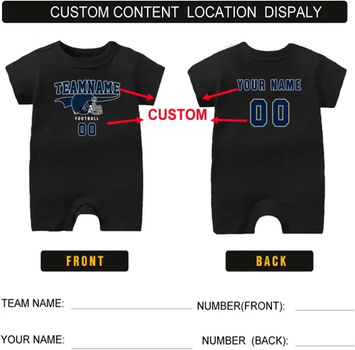 Miniatura 3 de Traje de fútbol personalizado para bebé, hace que tu bebé nombre y número de ropa de fútbol regalos