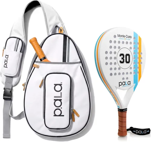 Miniatura 15 de Juego de raquetas de pádel con bolsa, incluye raqueta de pádel de alto rendimiento y bolsa elegante, ideal para principiantes y jugadores avanzados