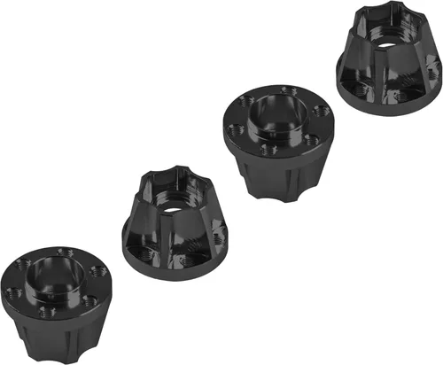 Miniatura 3 de Metal RC Cubo Hexagonal de Rueda de 12 mm Extensión Combinador Compatible con Llanta de 1.9/2.2 pulgadas Axial SCX10 Traxxas TRX4 D90 1/10 RC Negro