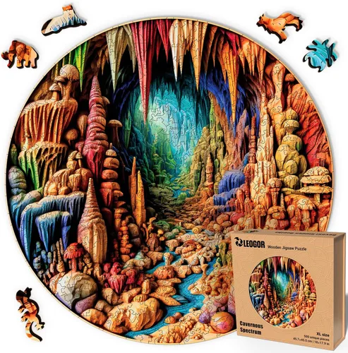 Miniatura 17 de LEOGOR Rompecabezas de madera para adultos, 200 piezas (11.6 x 11.5 pulgadas), rompecabezas de cueva, madera extra gruesa de 0.197 in, diseño