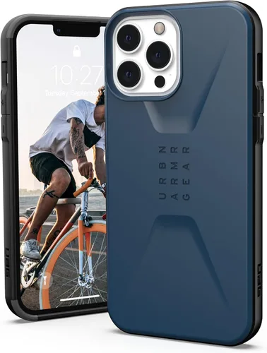 URBAN ARMOR GEAR UAG - Funda diseñada para iPhone 13 Pro Max, funda protectora civil ultrafina y absorbente de golpes, color azul mallardo, Civil -