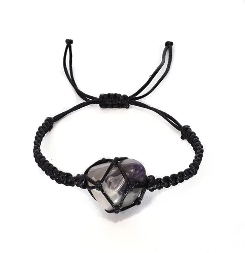 Miniatura 2 de BOHO GARDEN Pulseras de cristal curativo cuentas con piedra preciosa real, cuerda ajustable