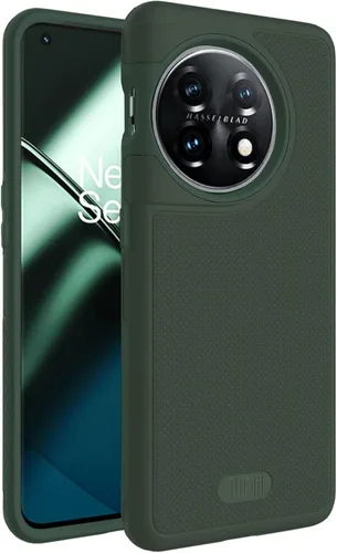 TUDIA DualShield Grip - Funda protectora para OnePlus 11 5G (2023), MergeGrip, de doble capa, a prueba de golpes, delgada, de grado militar, Verde