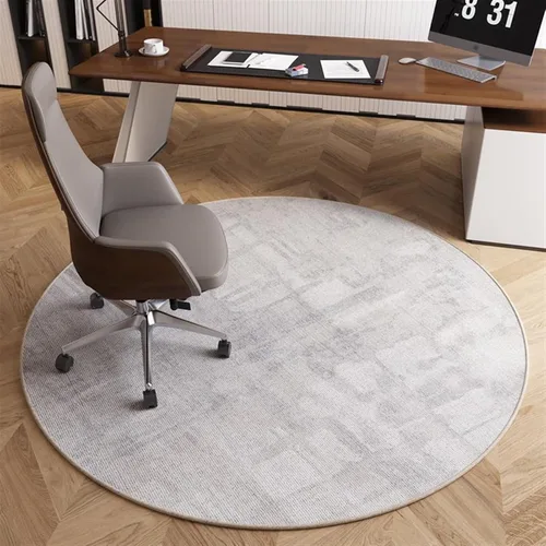 Miniatura 8 de Tapete para silla de oficina para suelo de madera dura, computadora, videojuegos, protector de piso, tapete redondo de protección de azulejos de A1