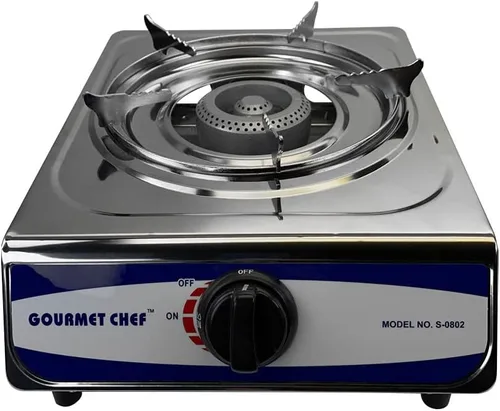 Miniatura 2 de Estufa de camping de gas portátil,Estufa de propano de un solo quemador 10000 BTU,Acero inoxidable