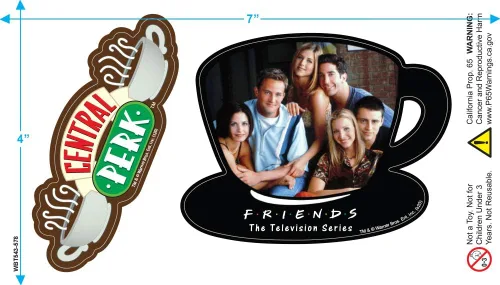 Miniatura 2 de Popfunk Sudadera con capucha y pegatinas con logotipo de TV Classic Friends