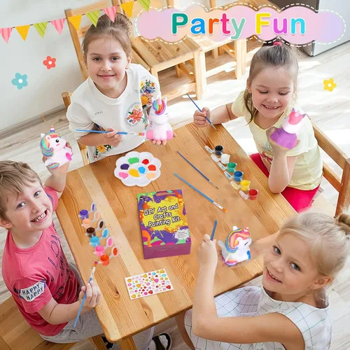 Miniatura 7 de dededa Kit de arte de luz nocturna de unicornio para pintar tu propio unicornio, artes y manualidades para niños de 4 a 8 años, regalos de 1