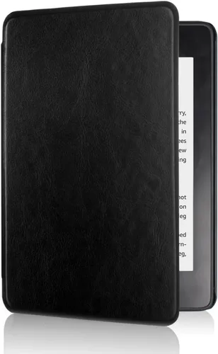 SCSVPN Funda para Kindle de 10ª generación de 6 pulgadas (versión 2019, modelo J9G29R), funda de cuero de alta calidad ultra fina y ligera con Negro