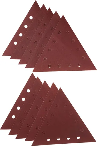 Miniatura 4 de WEN 6377 Lijadora de paneles de yeso de doble cabezal de 5 amperios de velocidad variable y gancho y bucle de grano 120, papel de lija triangular