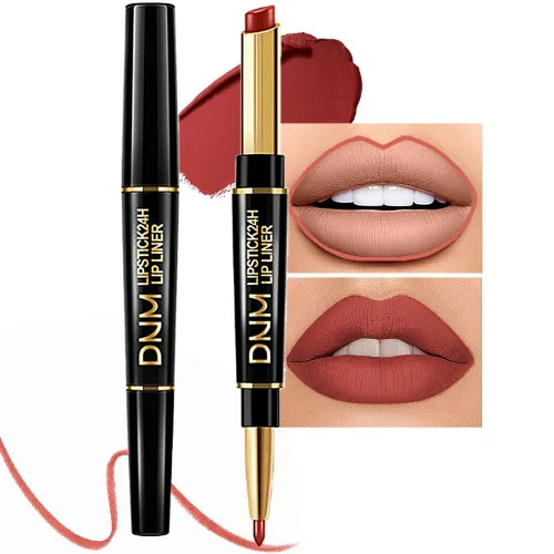 Miniatura 45 de evpct DNM Juego de 3 delineadores de labios y lápices de labios, ciruela morada, malva, rojo vino, para mujer, mate, larga duración de 24 horas