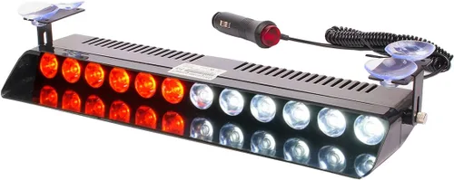 Miniatura 9 de Luz Estroboscópica de Destello LED Azul de Advertencia de Emergencia con 12 LED, Ventosa para Salpicadero Interior, Techo, Parabrisas, Salpicadero