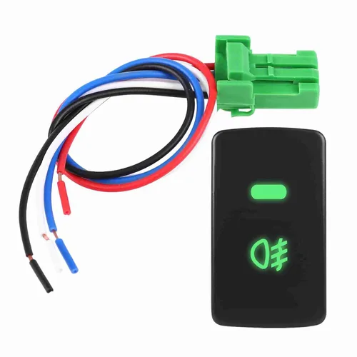 Miniatura 5 de Interruptor de luz antiniebla del coche, botón plástico negro de 5 pines para CRV