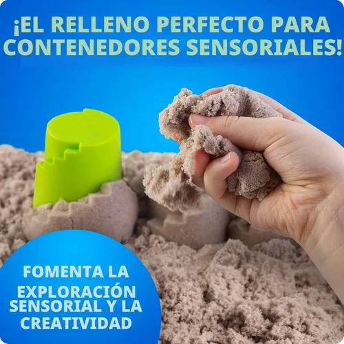 Miniatura 2 de National Geographic Moon Sand - 24 libras de arena de juego con moldes de castillo (natural) - Una actividad sensorial divertida y sin ensuciar
