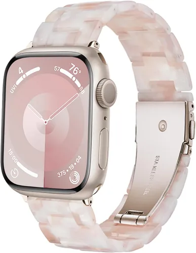 Miniatura 22 de Compatible con Apple Watch Band de 1.614 in, 1.575 in, 1.496 in o 1.929 in, 1.772 in, 1.732 in, 1.654 in, correa de repuesto de resina ligera Blanco