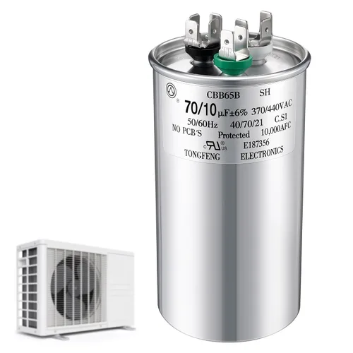 Miniatura 9 de 30/5 MFD uF 370/440V CBB65 Condensador redondo de doble funcionamiento para motor de CA, condensador HVAC, reemplazo de aire acondicionado, bomba