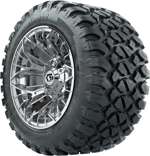 Miniatura 5 de GTW Juego de ruedas y neumáticos para carrito de golf de 12 pulgadas GTW Stellar Chrome Wheels en neumáticos radiales todo terreno con cinturón