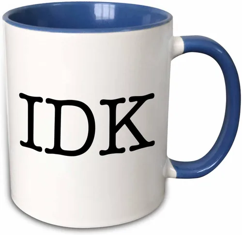 3dRose Idk - Taza de dos tonos, 11 onzas, multicolor 2-Varios colores