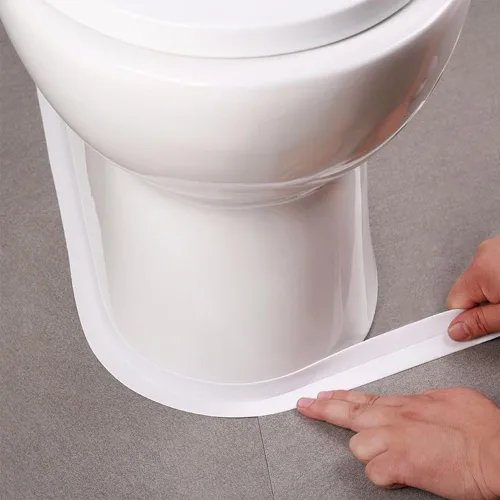 2 rollos de cinta autoadhesiva para calafatear, impermeable, para baño, tira selladora de calafateo blanca, papel tapiz para despegar y pegar,