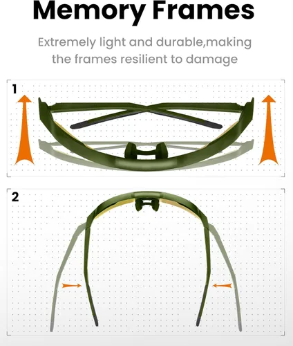 Miniatura 5 de OutdoorMaster Hawk - Lentes de sol deportivos HD para hombres, mujeres y jóvenes, UV400 TR90 para béisbol y correr