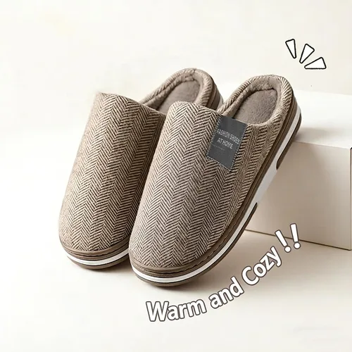 Miniatura 3 de ASHALI Pantuflas de espuma viscoelástica para hombre y mujer, de algodón suave y afelpado, para interiores y exteriores, con suela antideslizante