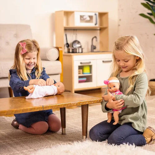 Miniatura 8 de Baby's First Cuna afroamericana con dosel con muñeca de cuerpo suave de 9 pulgadas y manta de bebé, segura para niños de 3 años en adelante