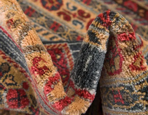Miniatura 7 de Nomad Tapete contemporáneo de con estampado moderno tribal., Polipropileno, Azul