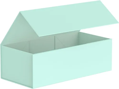 Miniatura 11 de Caja de Regalo 12" x 6" x 4" Pulgadas, Caja de Regalo Grande con Tapa, Cajas Verde Bosque para Regalos, Cumpleaños, Día de San Valentín, Día